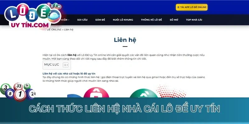 Liên Hệ CSKH Lô Đề Uy Tín: Cách Để Được Kết Nối Lập Tức 1 Cách thức liên hệ nhà cái lô đề uy tín