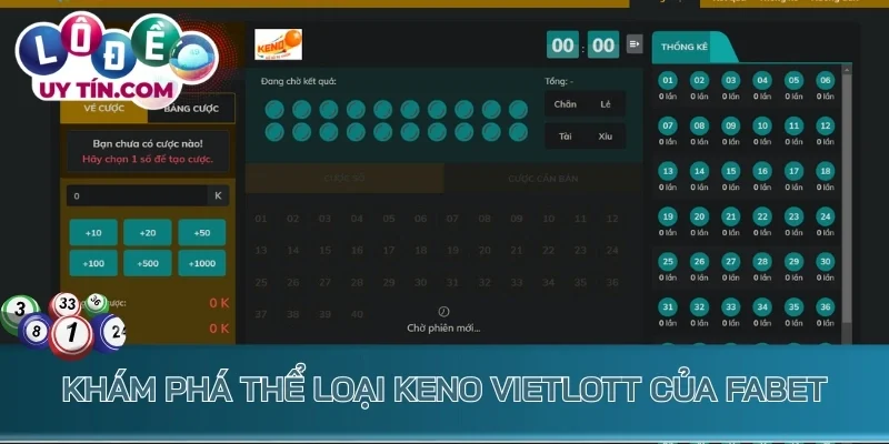 Lô Đề Fabet: Điểm Đến Quay Xổ Số Uy Tín Nhất Trong Năm 2026 3 Khám phá thể loại Keno Vietlott của Fabet