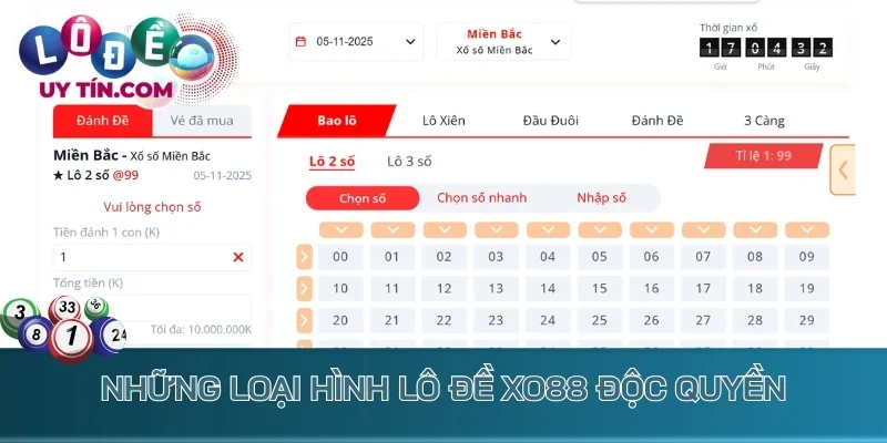 Lô Đề XO88 - Trải Nghiệm Lô Đề Mãn Nhãn, Làm Giàu Siêu Tốc 3 Những loại hình lô đề XO88 độc quyền