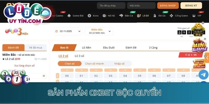 Lô đề Oxbet - Nơi Biến Đam Mê Soi Cầu Thành Cơ Hội Làm Giàu 3 Sản phẩm Oxbet độc quyền