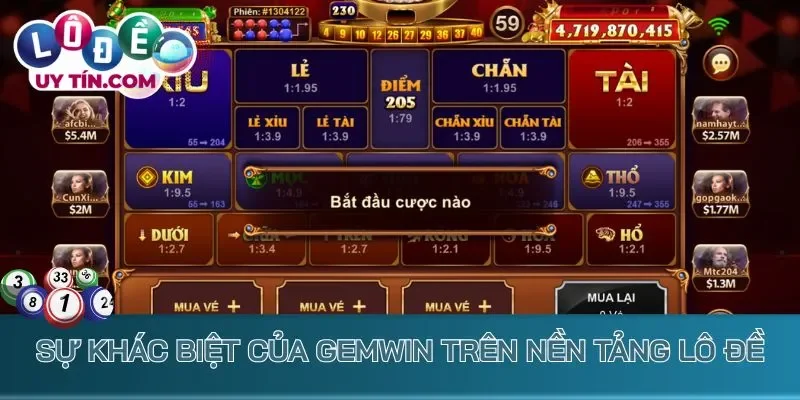 Lô Đề Gemwin - Sân Chơi Trực Tuyến Cược Nhỏ, Ăn Thưởng Lớn 3 Sự khác biệt của Gemwin trên nền tảng lô đề