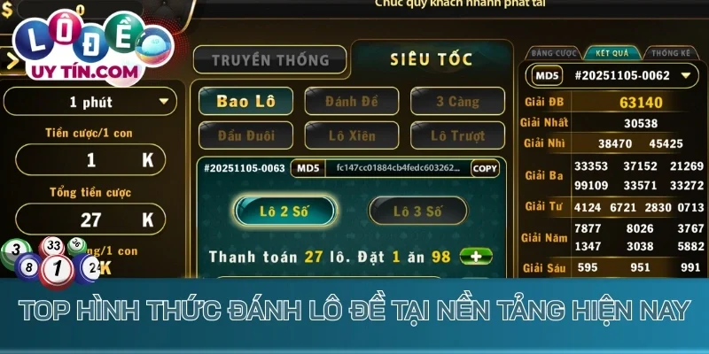 Lô Đề Hitclub - Sảnh Xổ Số Cược 1 Ăn 90 Đẳng Cấp Hiện Nay 2 Top hình thức đánh lô đề tại nền tảng hiện nay